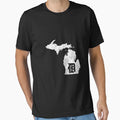 Detroit Michigan Motor City Midwest D T-Shirt - Aesthetic Graphic Unisex - T-Shirt, Sweatshirt, Hoodie