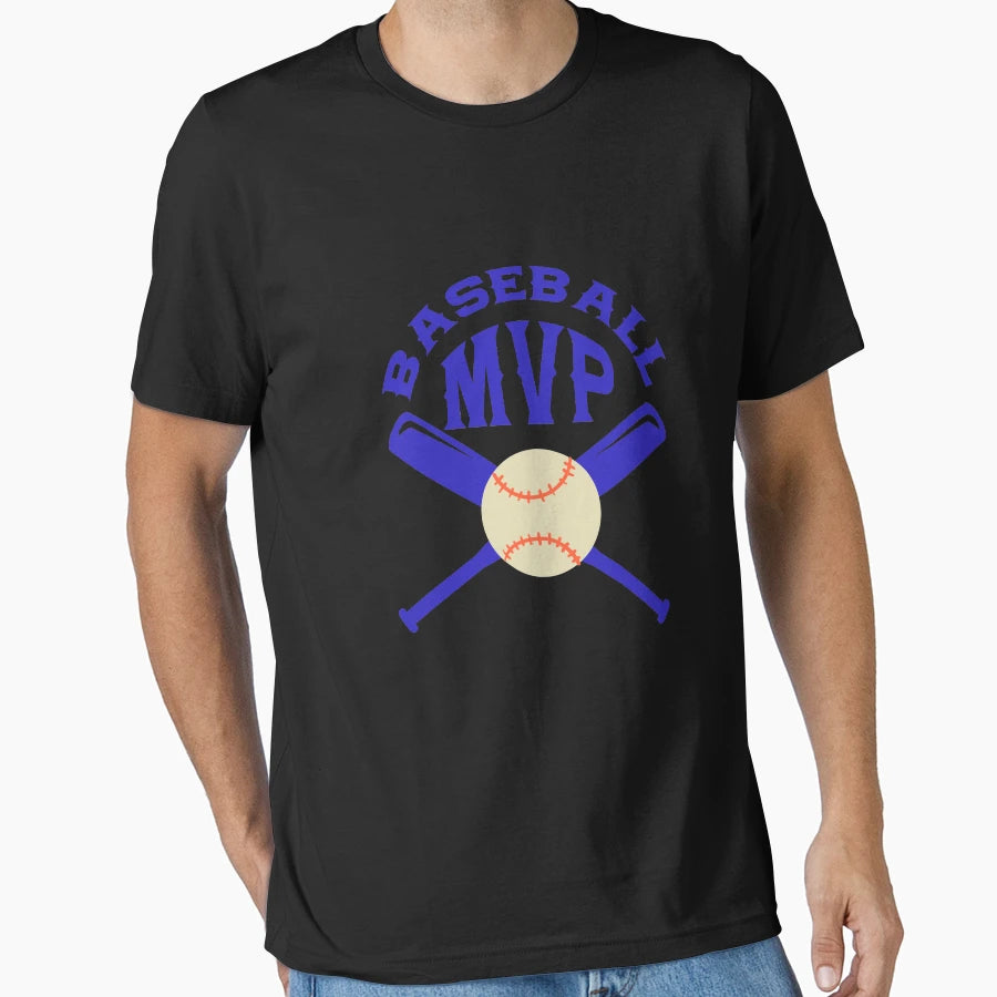 Baseball Mvp Bat Ball Most Valuable T-Shirt - Minimalist Print Men Women - T-Shirt, Sweatshirt, Hoodie