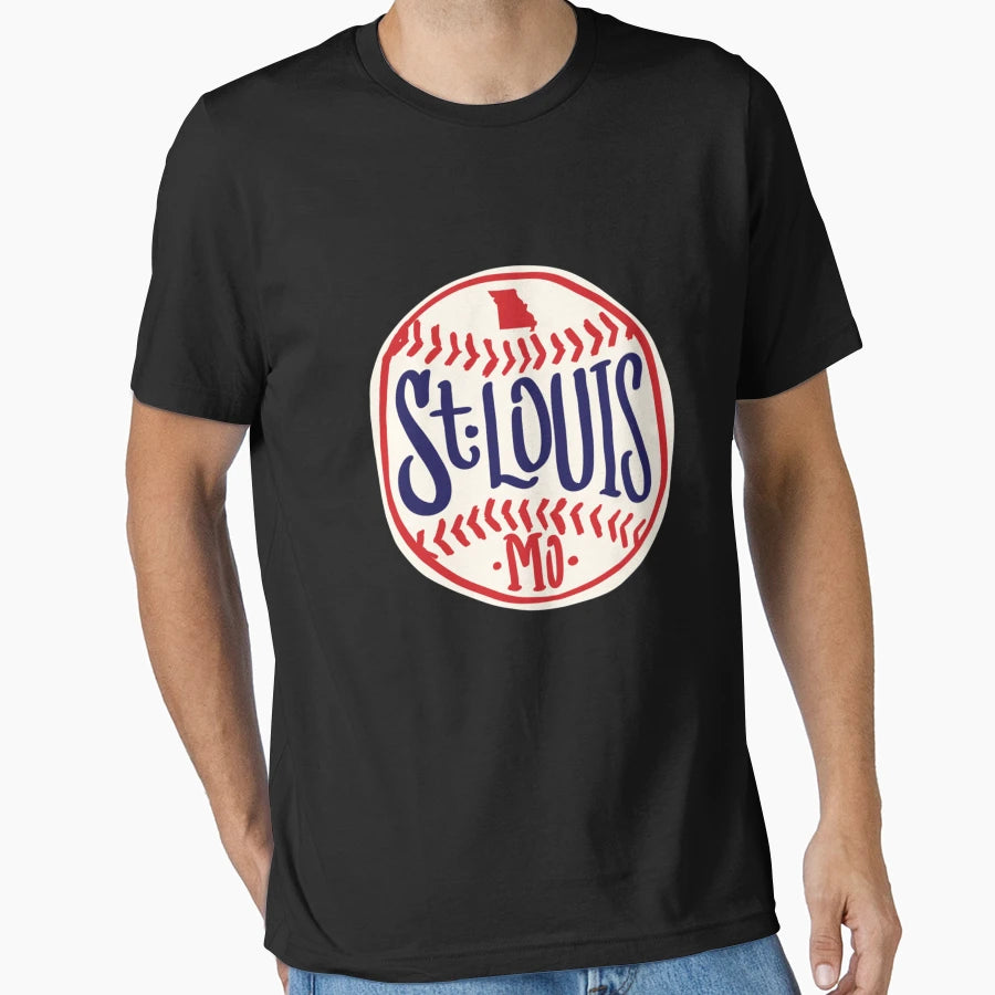 St Louis Missouri Hand Drawn Script T-Shirt - Minimalist Print Men Women - T-Shirt, Sweatshirt, Hoodie
