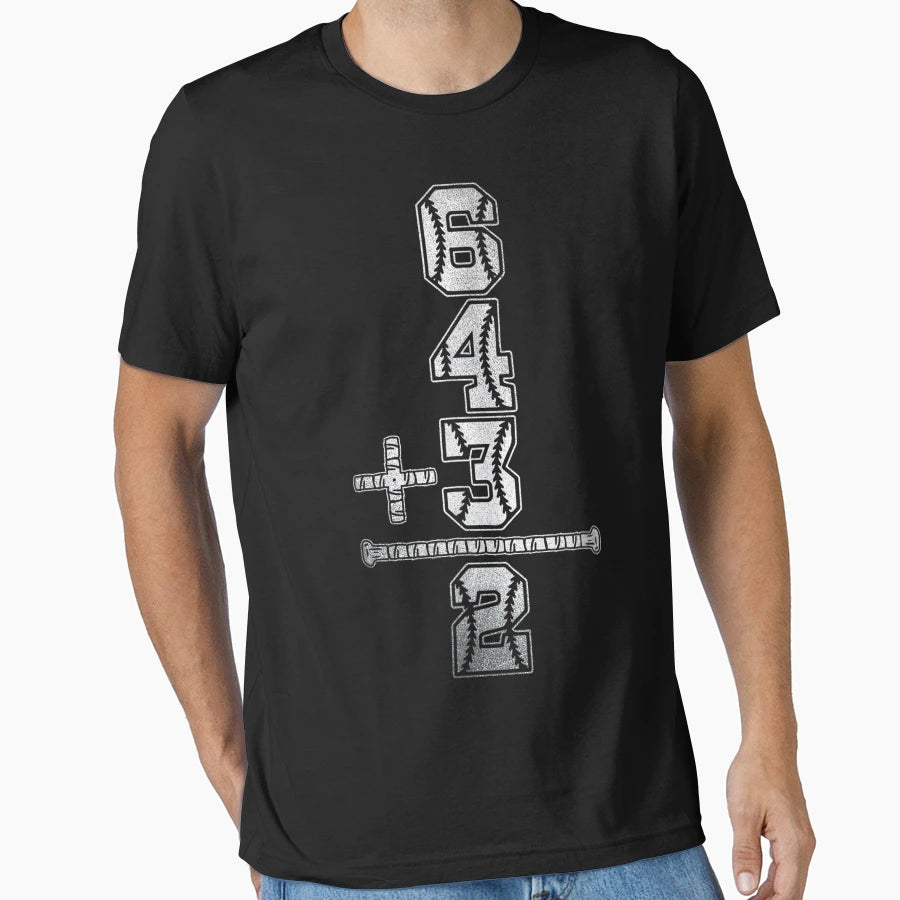 6 4 3 2 Baseball Math Double Play T-Shirt - Aesthetic Graphic Unisex - T-Shirt, Sweatshirt, Hoodie