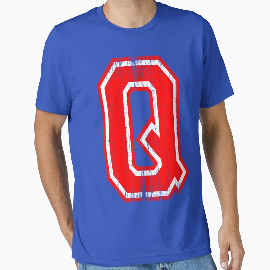 Big Red Letter Q T-Shirt - Streetwear Style for Adults - T-Shirt, Sweatshirt, Hoodie