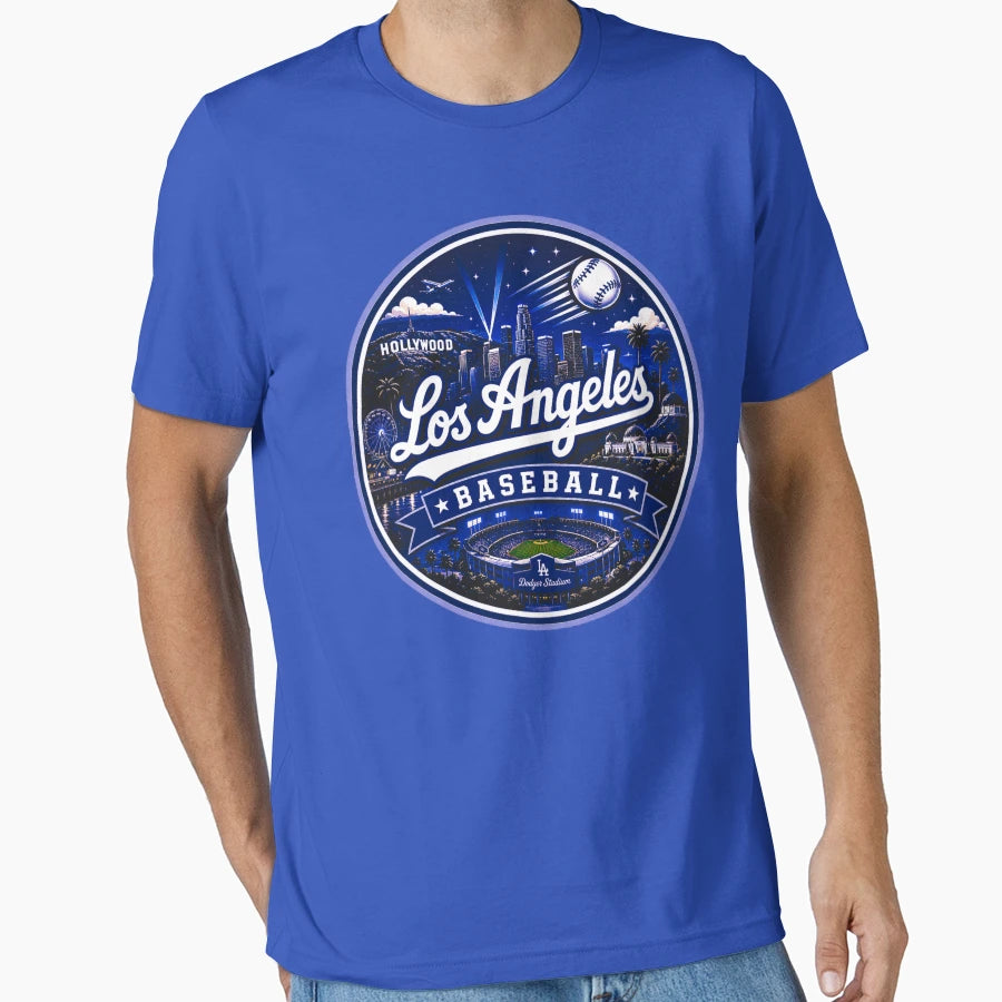 Los Angeles Baseball Logo California Hoodie - Streetwear Style for Adults - T-Shirt, Sweatshirt, Hoodie
