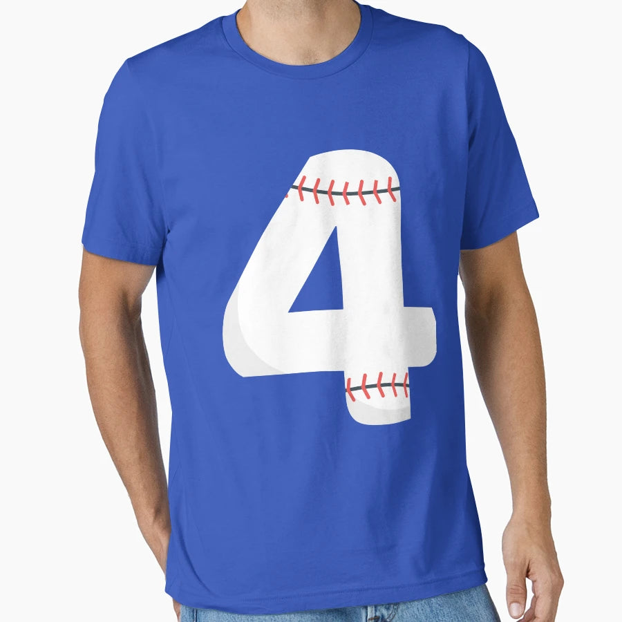 Number 4 Baseball 4 T-Shirt - Unique Graphic Men Women - T-Shirt, Sweatshirt, Hoodie
