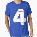 Number 4 Baseball 4 T-Shirt - Unique Graphic Men Women - T-Shirt, Sweatshirt, Hoodie