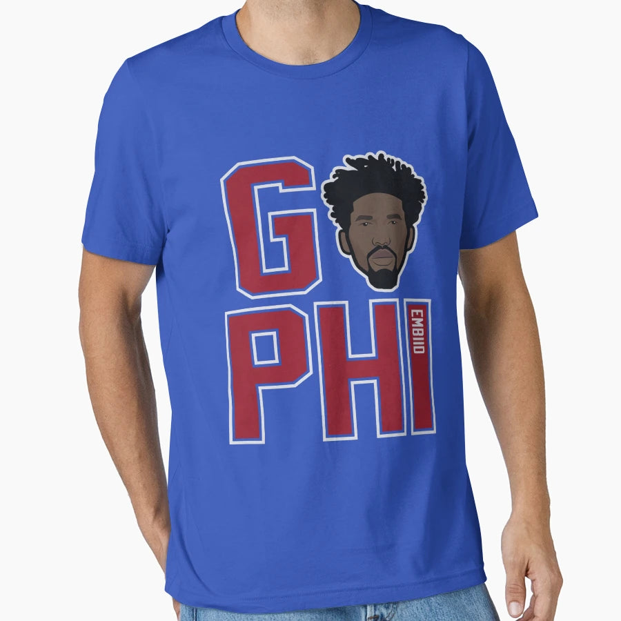 Joel Embiid Go Phi T-Shirt - Novelty Apparel Unisex - T-Shirt, Sweatshirt, Hoodie