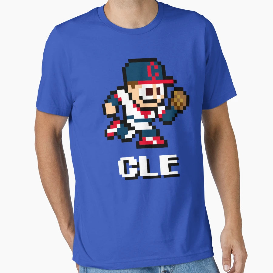 Cleveland 8 Bit Player Initials T-Shirt - Aesthetic Graphic for Adults - T-Shirt, Sweatshirt, Hoodie