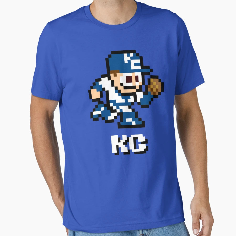 Kansas City 8 Bit Player Initials T-Shirt - Trendy Graphic Men Women - T-Shirt, Sweatshirt, Hoodie