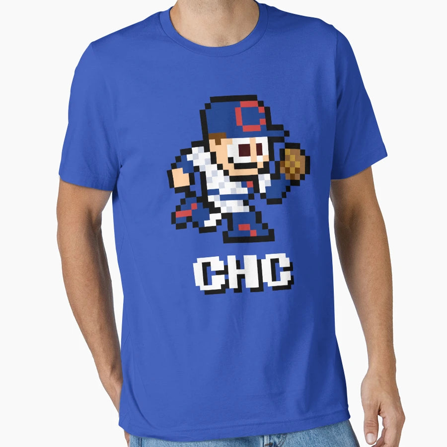 Chicago 8 Bit Player Initials T-Shirt - Novelty Apparel Unisex - T-Shirt, Sweatshirt, Hoodie