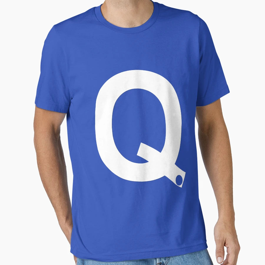 Q White T-Shirt - Custom Art Print for Adults - T-Shirt, Sweatshirt, Hoodie