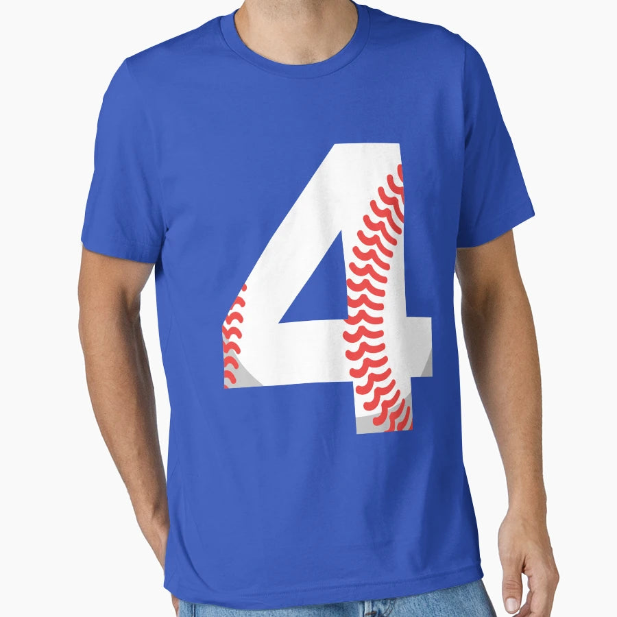 Number 4 Baseball 4 T-Shirt - Casual Everyday Wear Men Women - T-Shirt, Sweatshirt, Hoodie