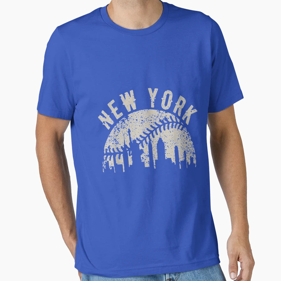 New York Ny Skyline City Baseball T-Shirt - Minimalist Print for Adults - T-Shirt, Sweatshirt, Hoodie