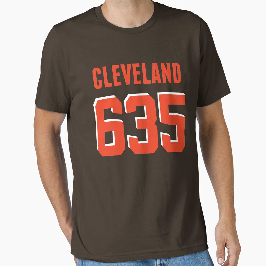 Cleveland No 635 Orange T-Shirt - Minimalist Print Men Women - T-Shirt, Sweatshirt, Hoodie