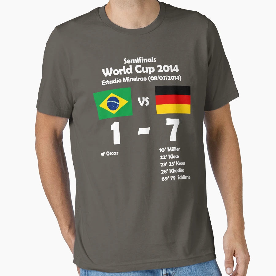 Brazil 1 Germany 7 2014 T-Shirt - Trendy Graphic Men Women - T-Shirt, Sweatshirt, Hoodie