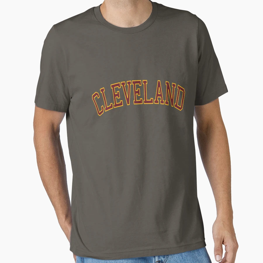 Cleveland Sports College Font T-Shirt - Unique Graphic Men Women - T-Shirt, Sweatshirt, Hoodie
