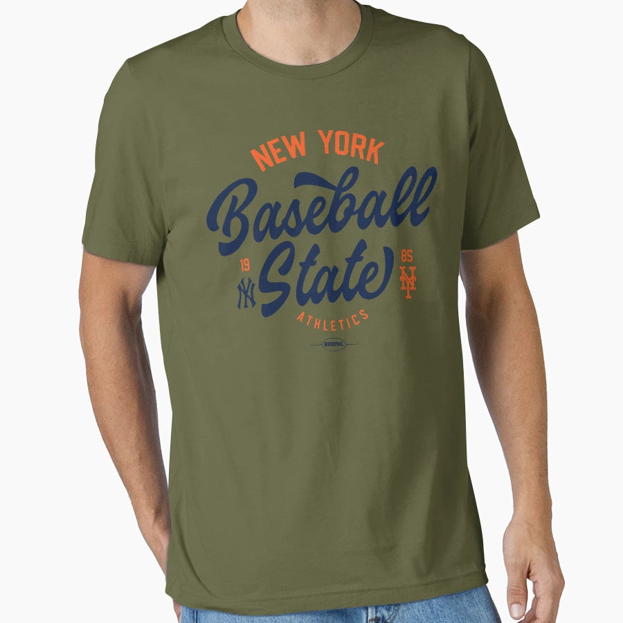 New York Baseball State T-Shirt - Graphic Print for Adults - T-Shirt, Sweatshirt, Hoodie