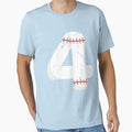 4 Birthday Baseball Number 4 T-Shirt - Novelty Apparel Men Women - T-Shirt, Sweatshirt, Hoodie