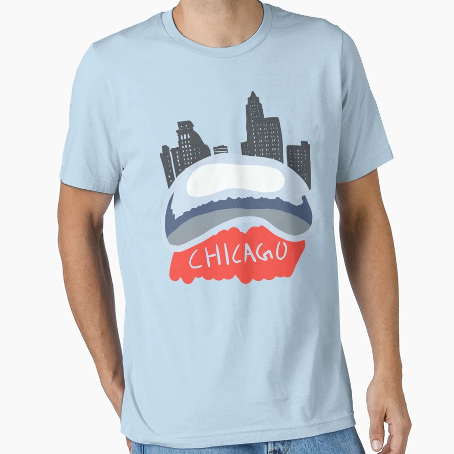 Chicago City T-Shirt - Unique Graphic for Adults - T-Shirt, Sweatshirt, Hoodie