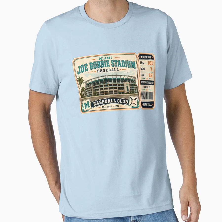 Miami Joe Robbie Stadium Ticket T-Shirt - Casual Everyday Wear Unisex - T-Shirt, Sweatshirt, Hoodie