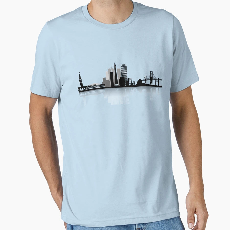 San Francisco Bay Skyline T-Shirt - Casual Everyday Wear Unisex - T-Shirt, Sweatshirt, Hoodie