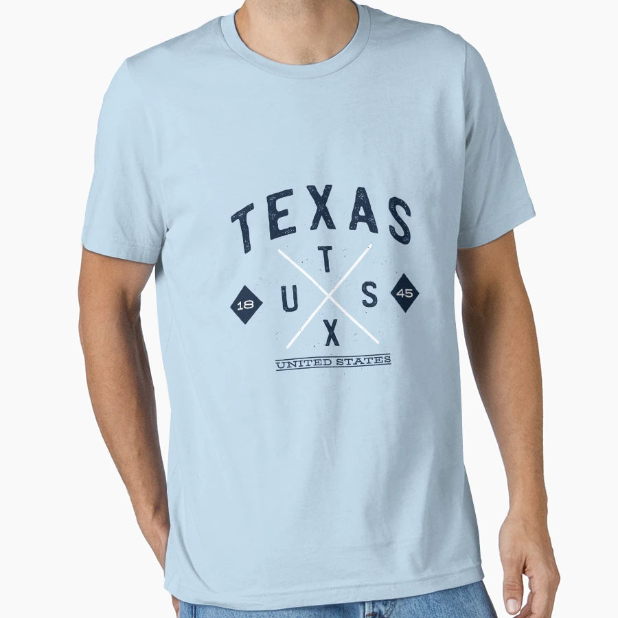 Texas State Hipster Logo T-Shirt - Streetwear Style Unisex - T-Shirt, Sweatshirt, Hoodie