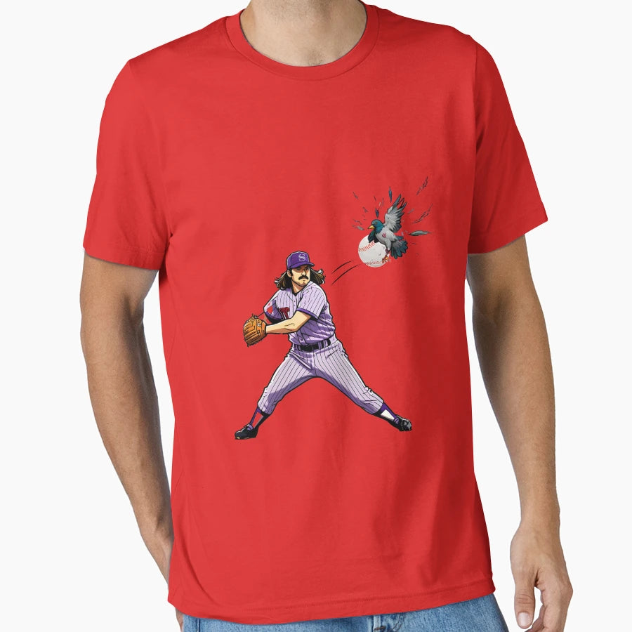 Randy Johnson Hits Bird Funny Baseball T-Shirt - Unique Graphic Men Women - T-Shirt, Sweatshirt, Hoodie
