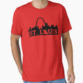 Distressed St Louis Skyline T-Shirt - Novelty Apparel Unisex - T-Shirt, Sweatshirt, Hoodie