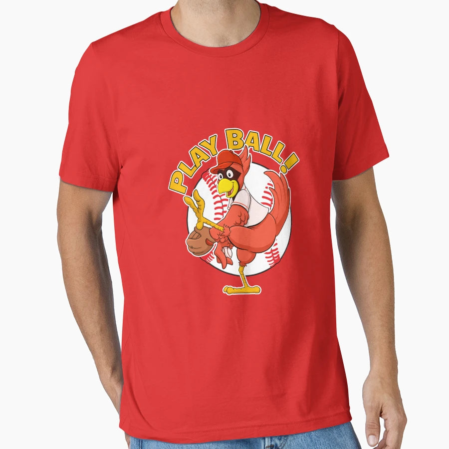 Cardinals Baseball Mascot Fredbird T-Shirt - Custom Art Print for Adults - T-Shirt, Sweatshirt, Hoodie