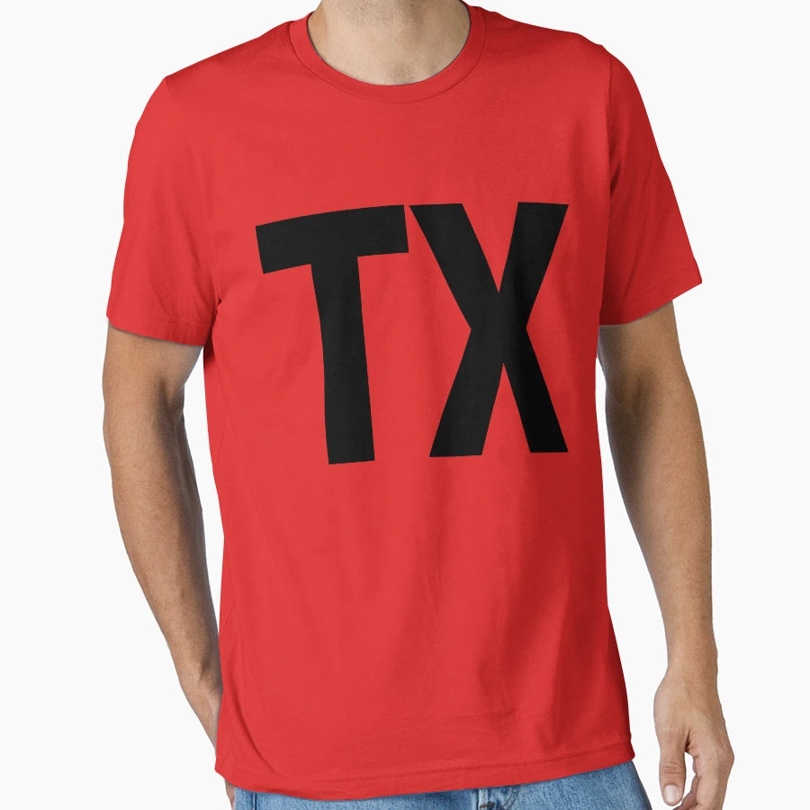 Texas Tx Black Ink T-Shirt - Graphic Print for Adults - T-Shirt, Sweatshirt, Hoodie