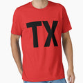 Texas Tx Black Ink T-Shirt - Graphic Print for Adults - T-Shirt, Sweatshirt, Hoodie