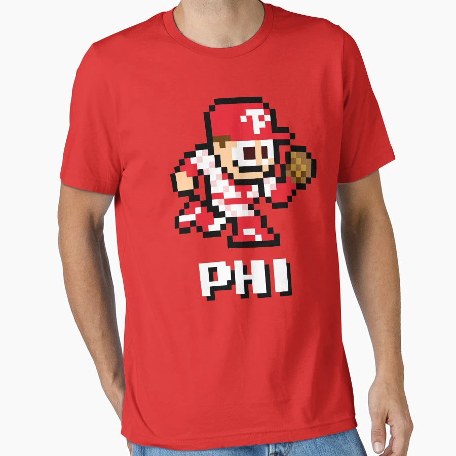Philadelphia 8 Bit Player Initials T-Shirt - Streetwear Style for Adults - T-Shirt, Sweatshirt, Hoodie