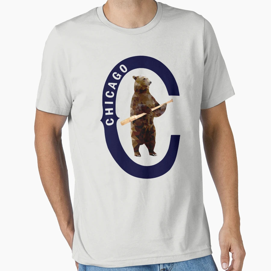 Bear Bat Polygonal T-Shirt - Graphic Print Unisex - T-Shirt, Sweatshirt, Hoodie