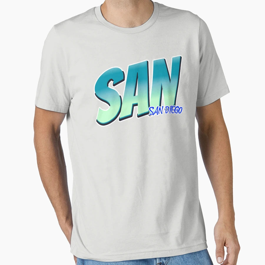 San San Diego Iata Airport Code T-Shirt - Minimalist Print for Adults - T-Shirt, Sweatshirt, Hoodie