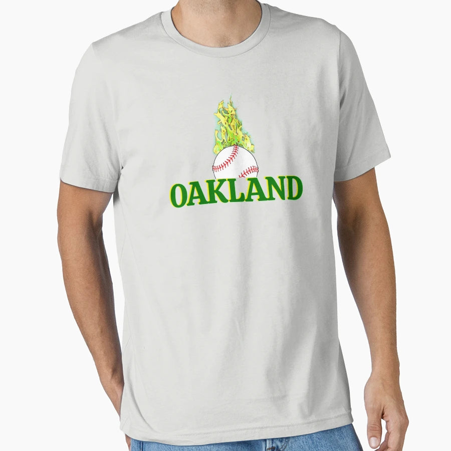 Oakland Baseball Fiery Fan Gift T-Shirt - Graphic Print for Adults - T-Shirt, Sweatshirt, Hoodie