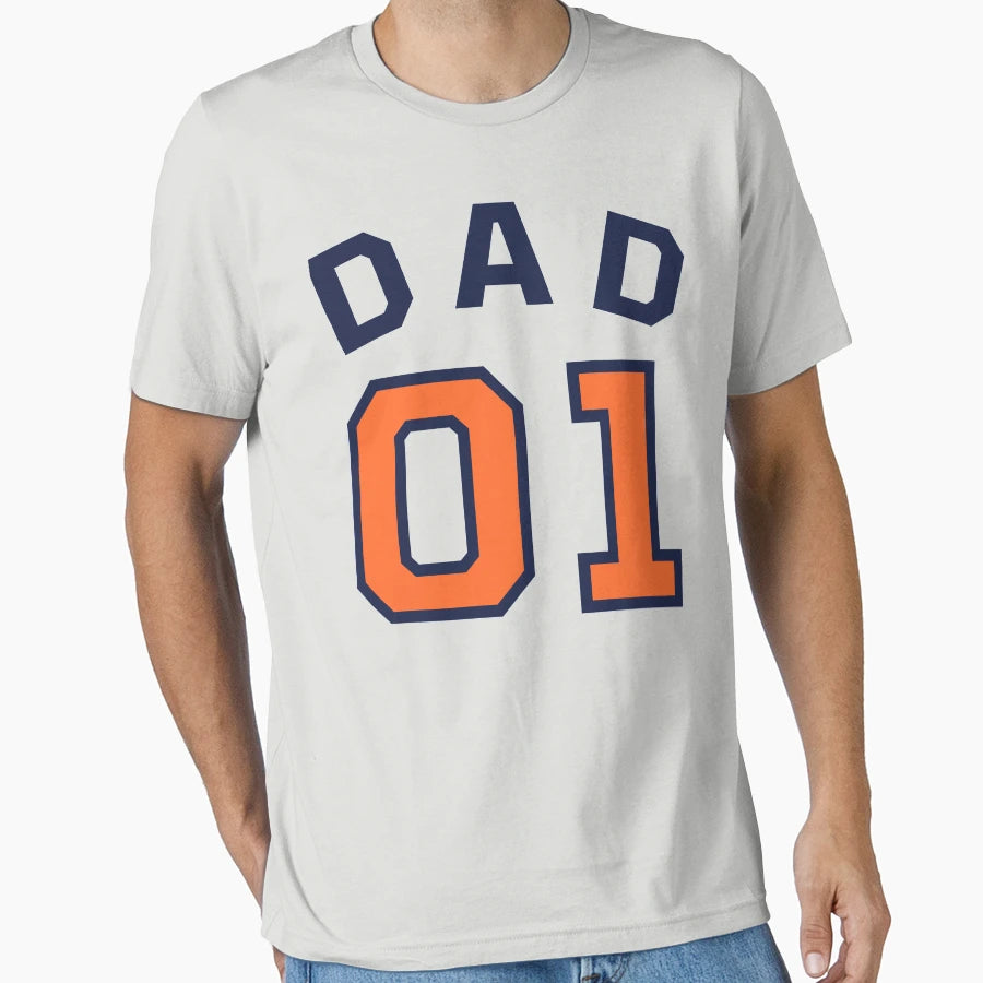 1 Dad Number One Fathers Day T-Shirt - Custom Art Print Unisex - T-Shirt, Sweatshirt, Hoodie