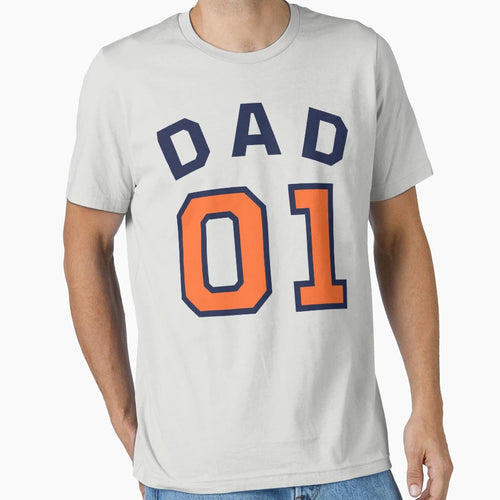 1 Dad Number One Fathers Day T-Shirt - Custom Art Print Unisex - T-Shirt, Sweatshirt, Hoodie