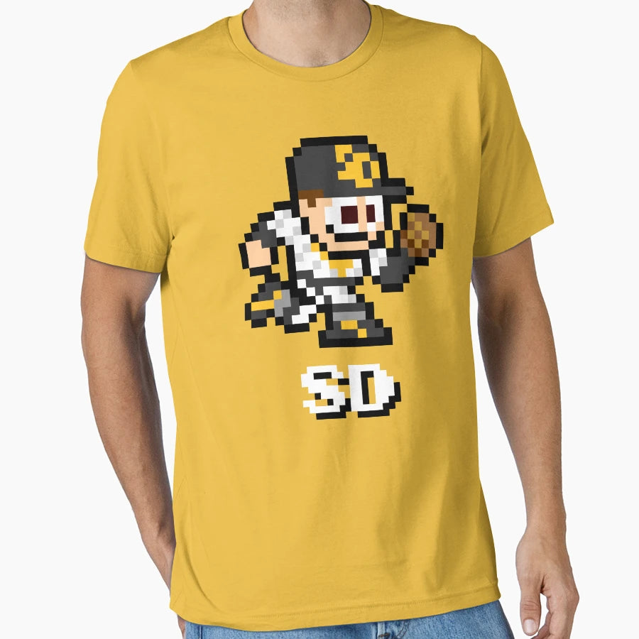 San Diego 8 Bit Player Initials T-Shirt - Unique Graphic for Adults - T-Shirt, Sweatshirt, Hoodie