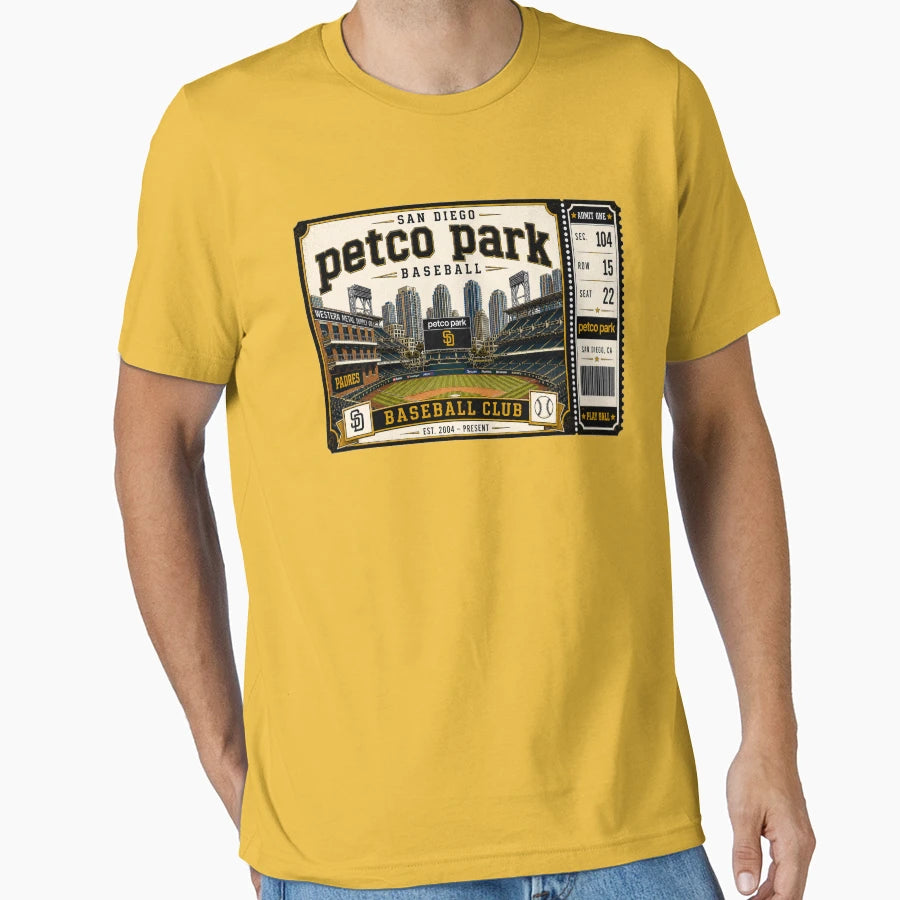 Copy San Diego Baseball Ticket Stub T-Shirt - Unique Graphic for Adults - T-Shirt, Sweatshirt, Hoodie