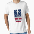 Us Flag Monogram Letter U 4Th July T-Shirt - Unique Graphic Men Women - T-Shirt, Sweatshirt, Hoodie
