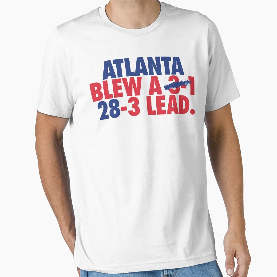 Atlanta Blew 3 1 28 3 Lead Blue Red T-Shirt - Custom Art Print for Adults - T-Shirt, Sweatshirt, Hoodie