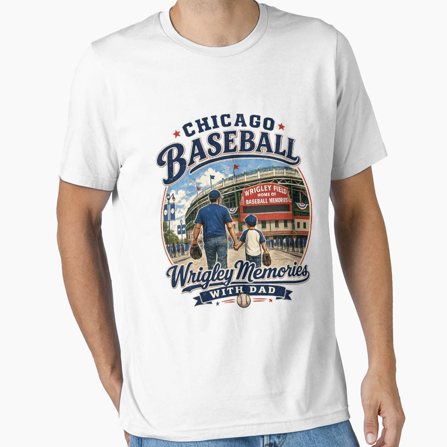 Chicago Baseball Wrigley Memories T-Shirt - Streetwear Style for Adults - T-Shirt, Sweatshirt, Hoodie