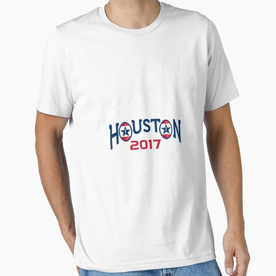 American Football Houston 2017 Word T-Shirt - Custom Art Print Unisex - T-Shirt, Sweatshirt, Hoodie