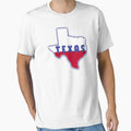 Texas State Logo Red White And Blue T-Shirt - Aesthetic Graphic for Adults - T-Shirt, Sweatshirt, Hoodie