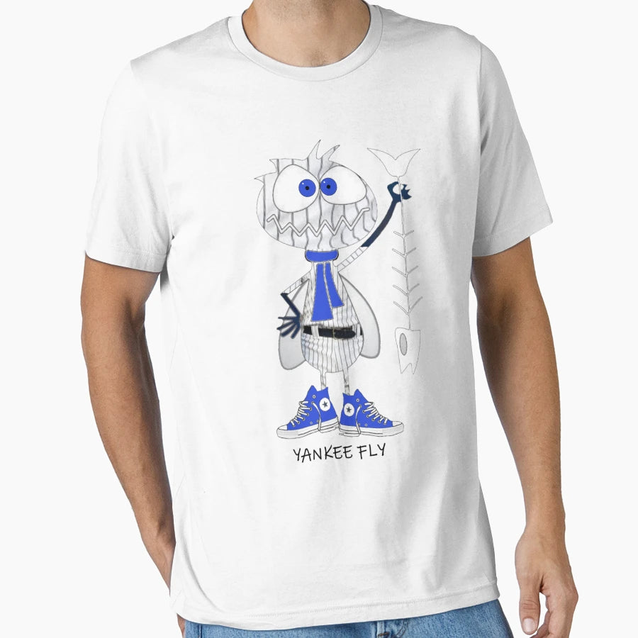 Yankee Fly Cartoon Critter T-Shirt - Casual Everyday Wear Unisex - T-Shirt, Sweatshirt, Hoodie