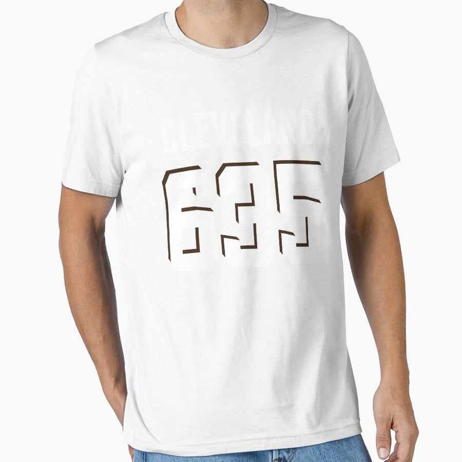Cleveland No 635 White T-Shirt - Minimalist Print Unisex - T-Shirt, Sweatshirt, Hoodie