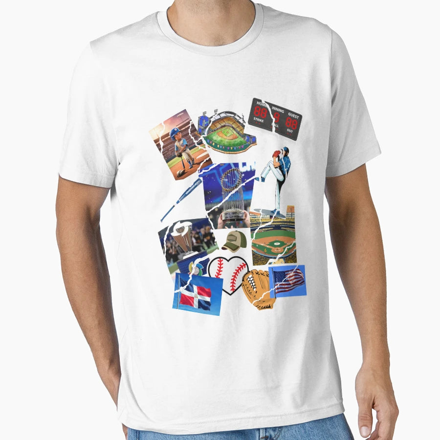 Baseball Collage T-Shirt - Aesthetic Graphic Unisex - T-Shirt, Sweatshirt, Hoodie