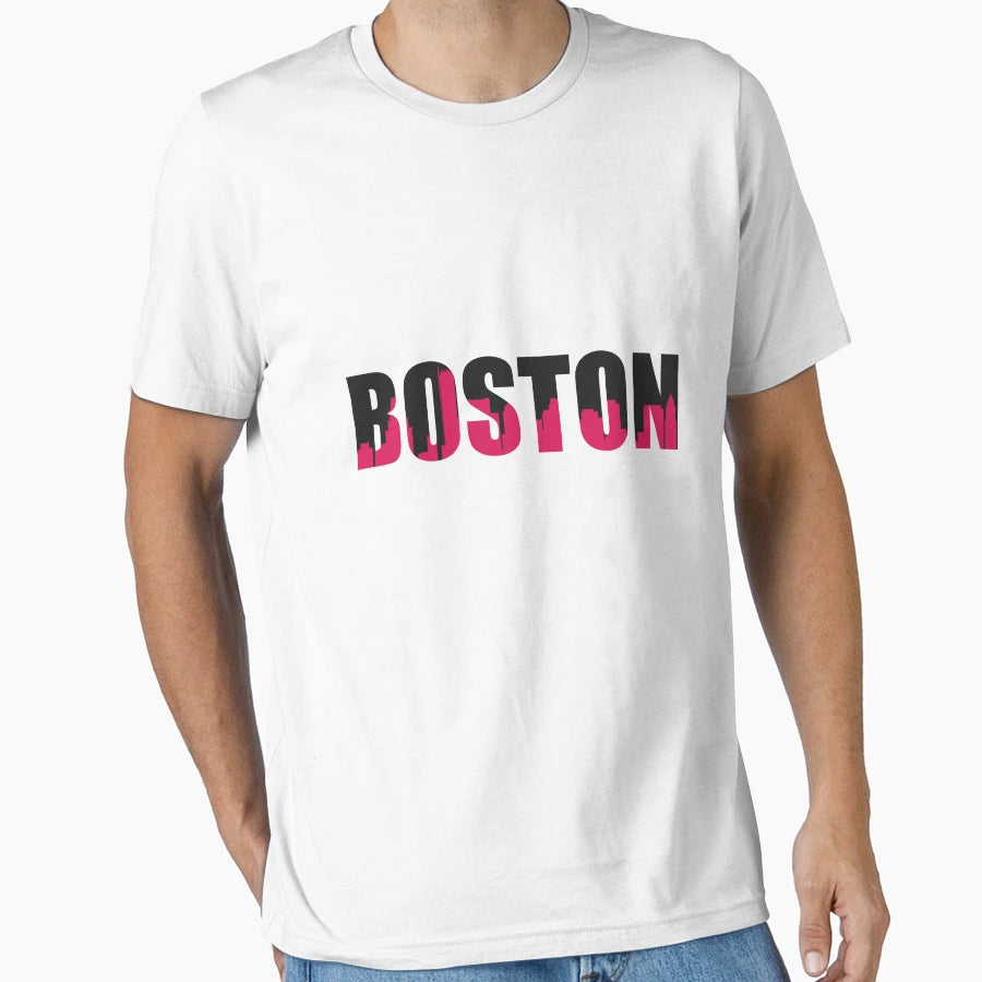 Boston Capital City Massachusetts T-Shirt - Aesthetic Graphic for Adults - T-Shirt, Sweatshirt, Hoodie