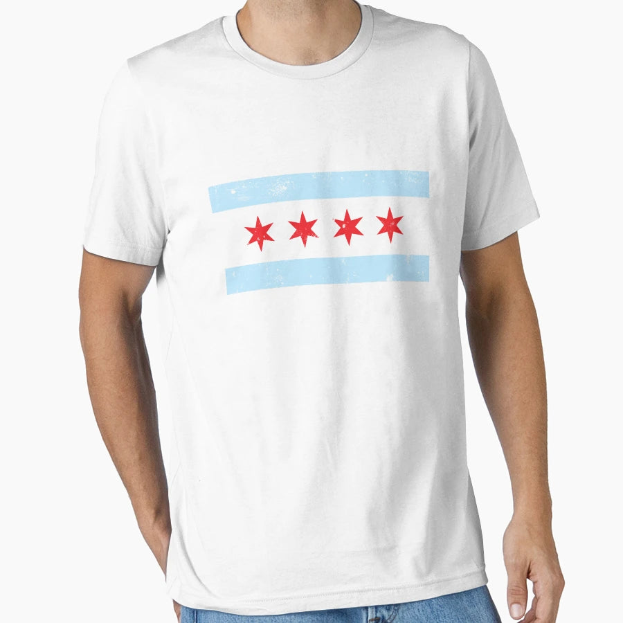 Chicago Flag T-Shirt - Novelty Apparel Men Women - T-Shirt, Sweatshirt, Hoodie