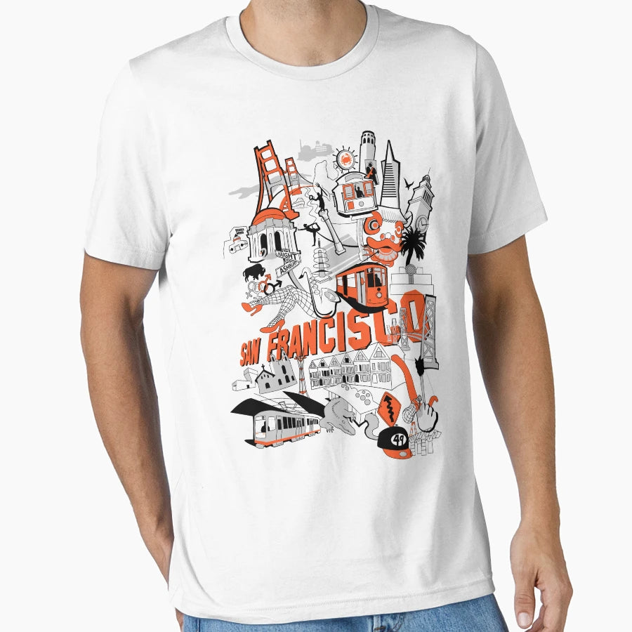 City Sf T-Shirt - Custom Art Print for Adults - T-Shirt, Sweatshirt, Hoodie
