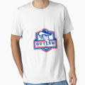 Outlaw Cowboy Mascot Shield T-Shirt - Custom Art Print for Adults - T-Shirt, Sweatshirt, Hoodie