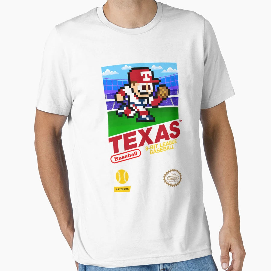 Texas 8Bit Videogame Cart T-Shirt - Novelty Apparel Unisex - T-Shirt, Sweatshirt, Hoodie